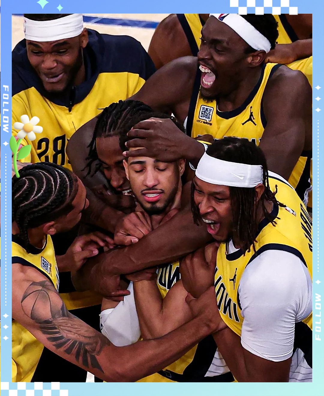 步行者队球员们展现团队力量，再下一城，气势如虹